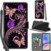 PHINIENLAND Cover per Samsung Galaxy A05s Case PU Pelle Custodia [Kickstand] [Chiusura magnetica] [Slot per Schede], Portafoglio Flip Custodia per Samsung Galaxy A05s,Farfalla dorata