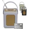 LEMEGA Class Classic Radiosveglia DAB+/FM - Radio da Cucina DAB+ con Bluetooth 5.3, 60 Stazioni, Lunga Autonomia, Presa Cuffie, Alimentazione a Batterie o rete, Linea Verticale Compatta,Grigio medio