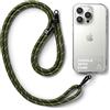 Ringke Holder Link Strap con Etichetta TPU Trasparente, Tracolla Regolabile Cordino Corda Poliestere Compatibile Con Custodia Universale per Cellulare - Khaki & White