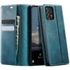 CaseMe Cover per Samsung Galaxy A52S 5G Custodia a Libro Pelle Premium RFID Protezione Portafoglio Magnetica Porta Carte Supporto Flip Case per Samsung Galaxy A52S/A52 4G 5G - Bluverde