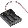 Keple Portabatterie 3x AA 4.5V con Cavi - Scatola di Plastica con Fili da 150mm per Progetti Fai da Te. Compatibile con Batterie (3 Slot x 1.5V)