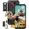 Ulefone Armor X13 Rugged Smartphone 2024, Android 14 Telefono Indistruttibile,12GB+64GB/SD-256GB, 6320mAh, 50MP+24MP Visione Notturna, 6,52 HD+ Cellulare Antiurto, 4G Dual SIM/Face ID/GPS/NFC