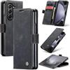 Azororo Cover per Samsung Galaxy Z Fold 5 5G, Premium PU Pelle Custodia, Magnetica Carta Fessura Portafoglio Case, Flip Cavalletto Custodia per Samsung Galaxy Z Fold 5 - Nero