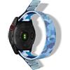RoYiio Cinturino per Garmin Quatix 8 51mm/7X/6X/Tactix 8 51mm/Tactix 7Pro/Fenix8 51 mm/Fenix 7X Pro/6X Pro, Comodo Adesivi Magici QuickFit 26mm Nylon Cinturino per Enduro 3/2 - Mimetico Blu