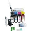refill24 Kit di ricarica compatibile per cartucce d'inchiostro HP 304/304 XL, nero e a colori, alta qualità, completo di clip ed accessori