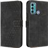 OKZone Cover per Motorola Mote G60/G40 Fusion, Custodia in PU Pelle per Motorola Mote G60/G40 Fusion, Custodia a Libro Protettiva Folio Portafoglio con Chiusura Magnetica Wallet Case Cover (Nero)