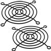 Aerzetix - C15106 - Set di 2 Griglie di Protezione per Ventola da Computer 80x80mm - in Metallo - Colore Nero