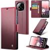 Rerzoiro Cover per Xiaomi Redmi Note 14 Pro 4G Custodia Portafoglio [Blocco RFID] Premium Pelle PU Wallet Case Flip Libro con Porta Carte Slot Supporto Flip Case per Xiaomi Redmi Note 14 Pro 4G, Rosso