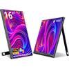 Veout Monitor portatile da 16 monitor per laptop IPS 1920 x 1200P con connettore USB - C monitor per gaming con FreeSync e HDMI dotato di un piedino regolabile disponibile