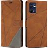 SONWO Cover per Oppo Find X5 Lite Custodia, Flip Caso in PU Pelle Case Cover Premium Portafoglio Custodia per Oppo Find X5 Lite, Slot per Schede, Supporto Stand, Marrone