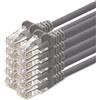 1aTTack.de 1aTTack-Cavo RJ45 UTP cat. 5, confezione da 5 grigio 10 m x 10