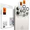 Spigen Protezione Fotocamera compatibile con iPhone 17 Pro, iPhone 17 Pro Max, 2 Pezzi, Argento, Anello Individuale, Durezza 9H Pellicola prottetiva