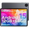 DOOGEE Tab A9 Android 15 Tablet 10 Pollici, 12(3+9) GB RAM + 64GB ROM (TF 2TB), 6580mAh Batteria, 5G+2.4G WiFi, 1280 * 800 IPS, BT5.0, 5MP+8MP, Tablet in Offerta Unisoc T310 Quad Core/OTG/Face Unlock
