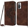 Netany Cover per Xiaomi Redmi Note 10 Pro 4G/ Note 10 Pro Max con Cordino, Flip Portafoglio Custodia in Pelle, [2 Porta Carte][Chiusura Magnetica],Custodia Libro Antiurto Cover con Laccio (Marrone)