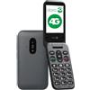 DORO - Telefono Doro Leva E20 - Cellulare Per Anziani - Ampio Schermo 2,8, Tasti Alto Contrasto, Audio Forte e Chiaro, HD Voice, Fotocamera, Tasto Doro Secure - Base di Ricarica - Nero