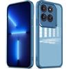 YUXING Cover per Motorola Edge 60 Pro Custodia Trasparente con Pellicola Protettiva Lenti Morbida Ultra Sottile Antiurto Bumper Slim Case - Blu