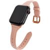 SEURE Cinturini Pelle Compatibile con Cinturino Apple Watch 42mm 44mm 45mm 46mm 49mm,Cinturino Pelle per Apple Watch Ultra 3 2 1 iWatch Series 11 10 9 8 7 6 5 4 3, Donne Uomini,Rosapink/Oro rosa