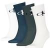 Calvin Klein 8719965009202 CKJ - Calzini da uomo MONOGRAM ECOM 4P, Bianco/verde acqua/blu, 39-42