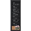 Bi-Office - Lavagna Nera per Gesso Week Planner, 200 x 600 mm, Cornice Nera