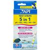 API 5-in-1 Strisce di Prova d'Acqua Dolce e salata Acquario Strisce reattive 25-Count Scatola