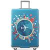 Tripnuo Elastico Coperture per Valigie Applicare alla 18 ''-32 ''Valigie, Custodie Protettive per Valigie Accessori di Viaggio Luggage Protector Suitcase Cover (Global Flight, L)