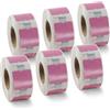 BETCKEY - 6 Rotoli 11353 Etichette Colorate(Rosa) Compatibile con DYMO S0722530, 13mm x 25mm, 6000 Etichette Multiuso Utilizzo per LabelWriter 450 4XL NON per 550 o 5XL