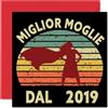 Stuff4 6° Simpatico Biglietto di Anniversario per il Moglie | Miglior Moglie dal 2019, Sincero Biglietto di Anniversario Matrimonio per Uomini Lei, 145mm