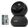 Alaga Security Indoor Cam 3K - Telecamera di sorveglianza interna, Wi-Fi, girevole, con visione notturna inclusa scheda TF 64 G
