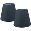 Sinta 2 Pezzi 5.9/15cm inch E14/E27 Paralumi per Lampade Floreale Piccolo Paralumi Lampadari Lampadario e Lampada a Muro,Nero