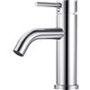 Detbom Rubinetto Lavabo Monoleva Cromo, DETBOM Miscelatore per Lavabo Monocomando, Rubinetto per Bagno Caldo e Freddo Regolabile, Acciaio Inossidabile, Aeratore Rimovibile, Altezza del Beccuccio di 77mm