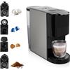 Princess Macchina Caffè Multi Capsule 5 in 1 - 19 bar - Adatta per diversi tipi di caffè - Nespresso, Dolce Gusto, Lavazza a Modo Mio e E.S.E. - 0.8 L - 1450 W - 249451 Visita lo Store di Princess