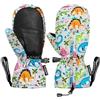 Andake Guanti da Sci da Bambini, Guanti Invernali Bambino, Impermeabili e Antivento per Sci/Snowboard, (2-3 Anni, Rosa)