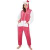 Hello Kitty Sanrio Tuta Intera Donna e Adolescenti con Cappuccio, Kawaii Accogliente Abbigliamento da Casa, Regalo Donna (M, Rosso)
