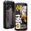 OSCAL Marine 2 Android 15 Rugged Smartphone 2025, 24GB+256GB/2TB Cellulare Robusto, 11000mAh Telefono Indistruttibile,16MP, 6.56" HD+ Cellulari Resistente IP68,4G,NFC,OTG,GPS,2 Anni Garanzia, Arancio
