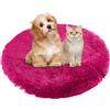 BESTORI Cuccia Cane Interno Rotondo Letto Gatto Cuscini Lavabile in Lavatrice Lettino Morbido Pelosa per Grande Medio Piccolo Cani Gatti, Rosso rosa, 40 x 40 cm