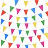JZK 80 Metri bandierine triangolari Multicolori Festone Striscione Decorazione Natale Halloween Festa Compleanno Matrimonio Battesimo Laurea Pasqua Giardino