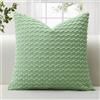 JOTOM Federe per Cuscino in Velluto a Coste Morbido 50x50 cm Federe per Cuscino con Texture a Bolle 3D per Divano, Camera da Letto, Decorazione della Casa (Verde Salvia)