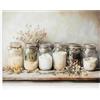 Dazzlewall Stampe artistiche da parete per cucina agricola, stile rustico vintage, barattolo di vetro con spezie, pittura artistica culinaria per cucina e sala da pranzo, 30,5 x 40,6 cm, senza cornice