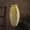 Lights4fun Lanterna Solare Sospesa in Verde con Motivi Floreali in Stile Marocchina Illuminazione per Esterni