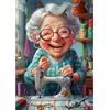 NEWENMO Nonna Sorridente Diamond Painting Kit per Adulti,5D Carina Nonna Pittura Diamante Kit,Diamond Art Kit Completo,Fai Da Te Diamant Painting,per Adulti Principianti Decorazione Casa 30x40cm
