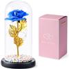 Sarama Rose Rosa Eterna BLU LED - Regalo Festa della Mamma Pasqua Compleanno Anniversario Occasione - Fidanzata Moglie Mamma Sorella Suocera Amica - Idea Regalo Romantico Donna - Fiore Eterno e dell'Amore