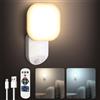 Bawoo Luce LED con sensore di movimento,3 temperature,6000K,Luce LED ricaricabile con telecomando e ricarica USB,Adatta per corridoio,Scale,Cantina,Camera da letto,Bagno,Gar