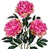 Briful 3 pezzi di peonie artificiali, 74 cm, fiori artificiali, come veri, rose artificiali, rosa, peonie, vintage, bouquet di fiori artificiali, per sposa, matrimonio, casa, feste, composizione