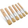 CIATBYYJ Set di 6 pennelli rotondi per stencil in legno di alta qualità, rotondi, setole naturali, pennelli per pittura ad olio, acquerello, gesso fai da te (6 misure)