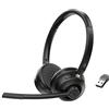 Creative Chat Wireless Cuffie on-ear wireless con microfono a braccio con cancellazione del rumore, dongle USB, controllo riproduzione e chiamate, pulsante di silenziamento del microfono