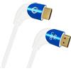 OEHLBACH Shape Magic 90 UHD - Cavo HDMI 8K Ultra High Speed 2.1, certificato da 48 Gbps (connettore angolare a 90 gradi, rame OFC, 4K@120Hz, 8K@60Hz, eARC, HDR dinamico), bianco, 3 m
