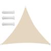 GLIN Tenda da Sole Tenda a Vela Impermeabile Rettangolo Quadrato Triangolare Tendalino 1.6x1.6x1.6m Tenda da Sole Telo Parasole Ombreggiante per Esterno Terrazzo Balcone Giardino Bianco Crema
