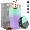 HoneyHolly Termos Caffè 600 ML, Tazza termica Riutilizzabili Prova di Perdite, Bicchiere Termico, Acciaio Inox 304, Travel Mug per Caffè Caldo e Freddo, Latte e Tè