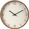 WELL HOME MOBILIARIO & DECORACIÓN Well Home Orologio da parete Vintage Aspetto Legno con Quadrante Tessuto Beige Ø30cm