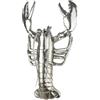 GILDE Statuetta da parete Lobster in resina - a forma di aragosta - argento - effetto metallico - altezza 42 cm x larghezza 25 cm